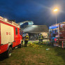 Elektrofahrzeug in Garage in Vollbrand