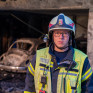 Elektrofahrzeug in Garage in Vollbrand