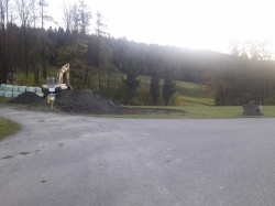 Baubeginn beim Löschwasserbehälter Edtholz